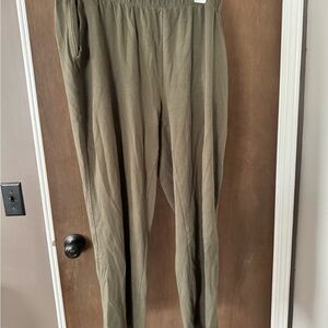 Lands' End Women's Olive Green Track Joggers